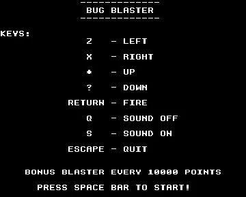Bug Blaster (19xx)(Aligata Software) screen shot title